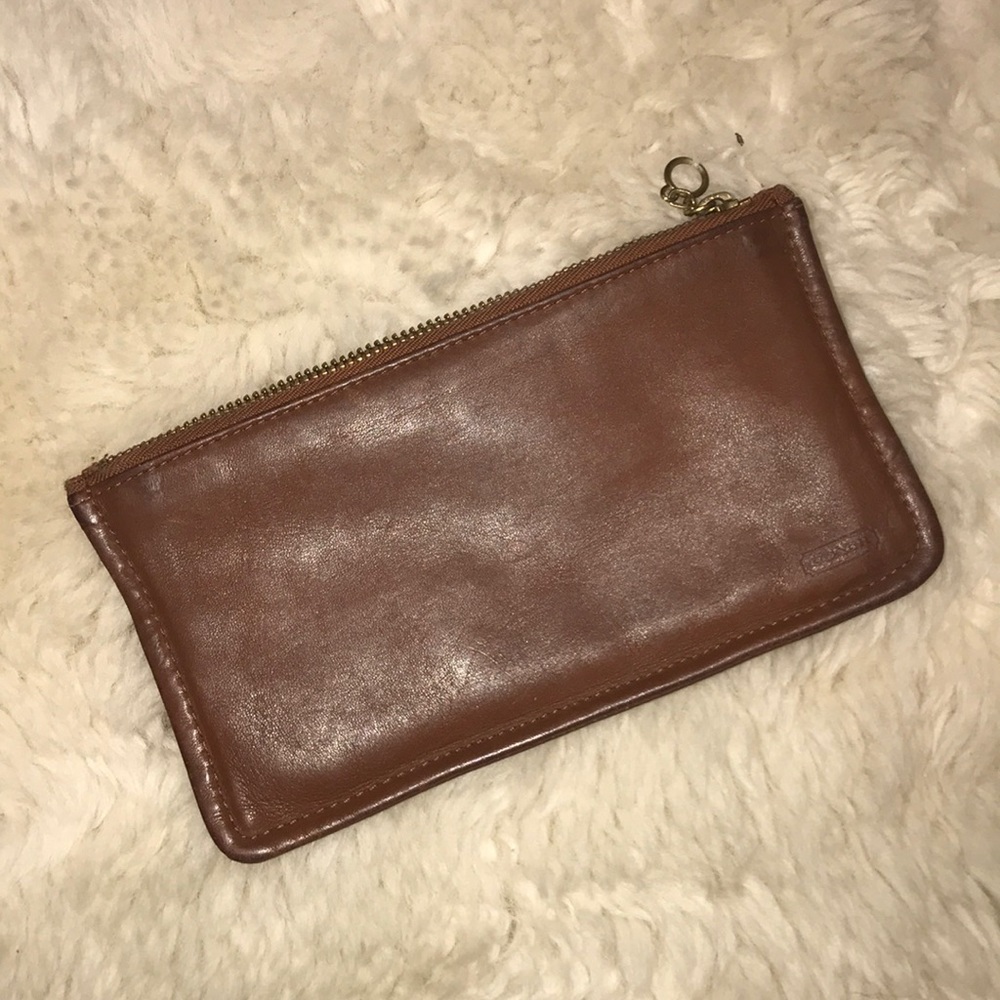 Brown leather Coach wallet